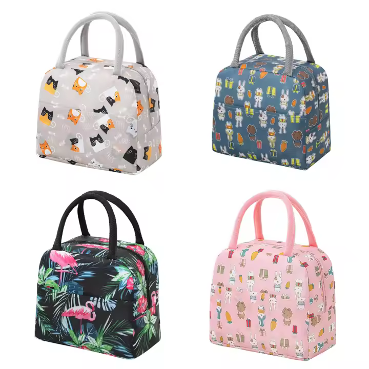 Portable Lunch Bags Thermal Insulation Lunch Box Storage Bag Children's SchoLunch Box Bag Picnic Storage Large Capacity Tote - 1