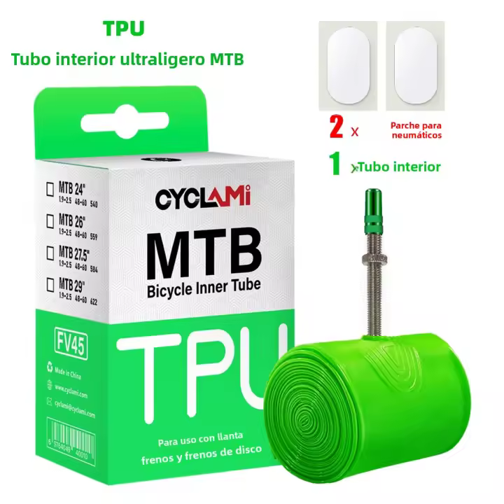Tubo Interno De Bicicleta Ultraligero Para Montaña MTB 26 27.5 29 Pulgadas Material TPU Válvula Francesa De Metal Antioxidante CYCLAMI - 1