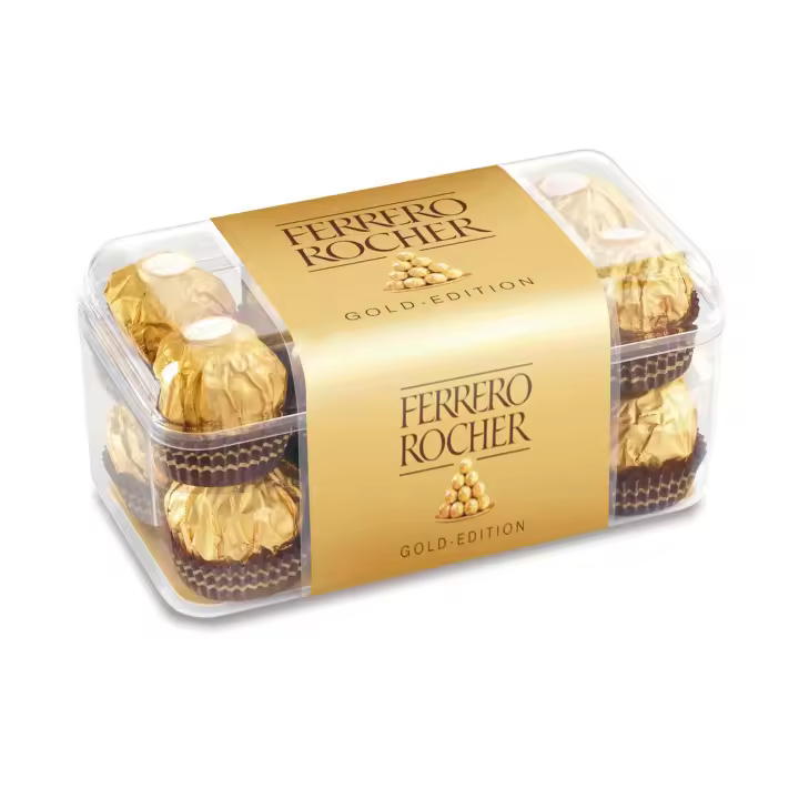 Bombones Ferrero Rocher - Caja Regalo 16 Bombones Ferrero Rocher - Estuche 200 gramos - 16 Bombones Ferrero - Edicion 2024-25 - 1