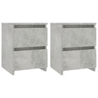 vidaXL Mesitas de noche 2 unidades aglomerado 30x30x40 cm Blanco, Negro, Roble Sonoma Mesita habitacion mesitas de noche dormitorio para Salón, Estudio, Mesa Auxiliar - details 2