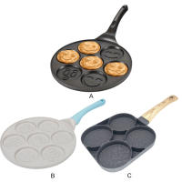 PANCAKES PAN 4 COPAS SARTén Antiadherente Para Desayuno Hamburguesa Huevo Pana Pans De Fondo Plano Fabricado Con Piedra Médica Y Aluminio Cocina - details 12