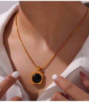 Collar De Acero Inoxidable Con Colgante De Ojo De Tigre Para Hombres Y Mujeres Resistente Al Agua Cadena De Cuello Para Parejas Joyería Moda Para Fiestas - details 22