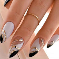 Uñas Postizas Francesas Cortas 24 PCs Con 1 Jelly Y 1 Archivo De Uñas Material ABS Estilo Diverso Sin Químicos De Alta Importancia - details 32