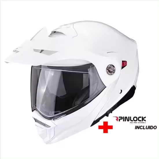 SCORPION ADX-2 SOLID BLANCO+PINLOCK INCLUIDO - 1