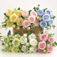 1pc Artificial Flor De Paeonia En Tela De Seda Para Decoración Falsa Flor Bouquet De Plástico Para Casamiento Fiesta En Casa - details 9