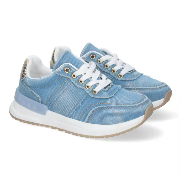 PuntoSalao Zapatillas plataforma deportiva vaquera color jeans para mujer XX-56 - 1