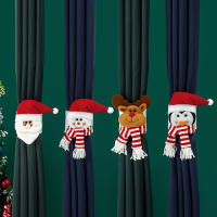 Gancho De Cortina Navideño Con Santa Y Payaso Decoración De Ventana Fijador Rápido Para Cortinas Adornos De Navidad - details 1