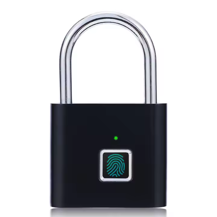 Cerradura De Huella Dactilar Inteligente Recargable Por USB Adecuada Para Armarios De Escuela Y Equipaje Cerradura De Dedo Con Reconocimiento Facial Material De Aleación De Zinc - 1