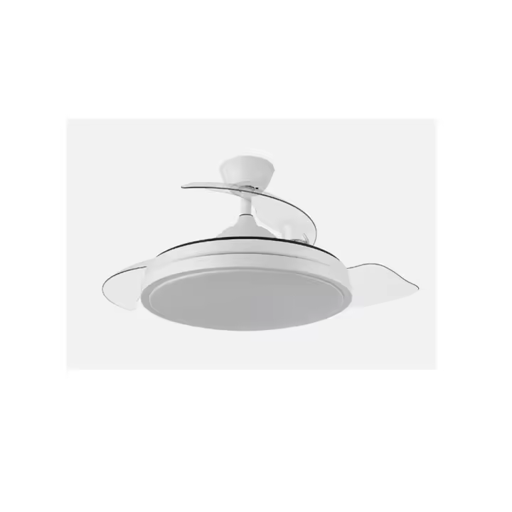 VENTILADOR FABRILAMP DC ESCORPION 59W BLANCO 3ASPAS DESPLEGABLES 107D 6980LM 3000-4000-6000K REMOTO+ TEMPORIZADOR+ MEMORIA. 50 CM CERRADO. LEDS: 59W 6980 lm. 3 temperaturas de luz - 1