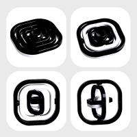 Gyroscope de Dedo en Blanco y Negro with Infinite Loop 3D, Juego Creative de descompresión with giroscope para the tip of the Dedo. - details 2