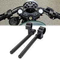 Manillar De Manillar Ajustable Universal Para Motocicletas De Carreras CNC Clip on Para Cafe Racers Barra De Manillar - details 0