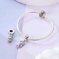 Encantos De Cocodrilo Plateado En Plata Con Dibujo Colorido Encantos Colgantes Para Pulseras Y Collares Joyería DIY - details 20