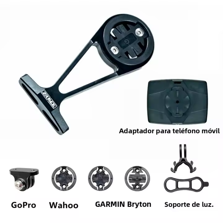 Soporte De Montaje Frontal Para Computadora De Bicicleta ZRACE Compatible Con iGPSPORT Garmin Bryton GoPro Y Teléfono Móvil - 1