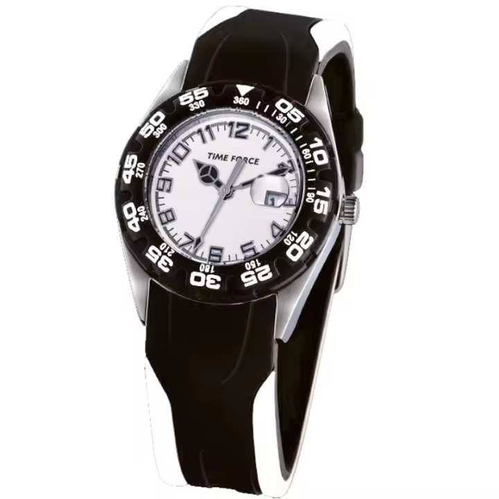 Time Force Tf3028b02  Reloj Analógico Con Calendario Unisex. Color Negro. 50 Metros - 1