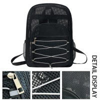Mochila Multifuncional De Red Para Estudiantes De Colegio Con Correas De Hombro Cómodas Capacidad Alta Transpirable Para Deportes Al Aire Libre - details 5