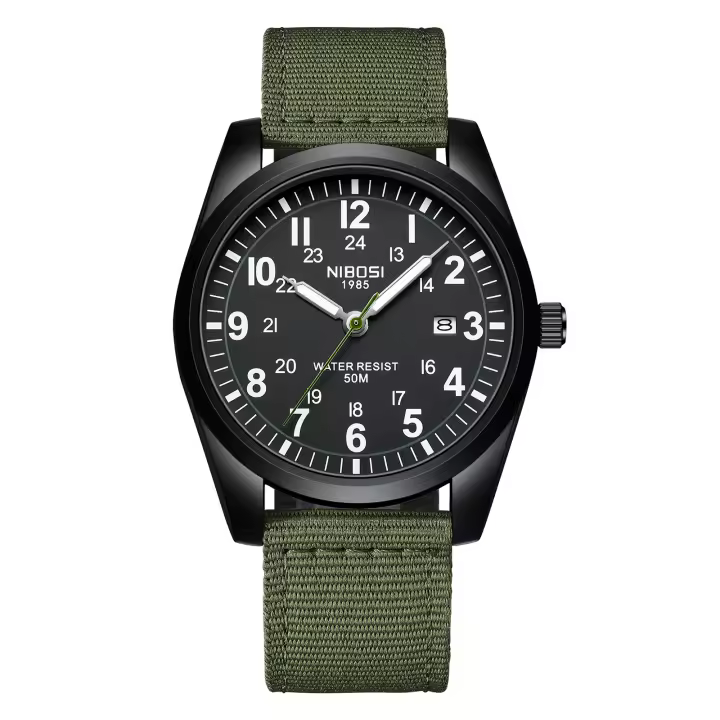 Reloj Hombre Relojes Militar Campo Reloje Analógicos De Cuarzo para Hombres Relojes De Pulsera Impermeables con Fecha Correa De Nailon Reloj Deportivo Táctico Militar - 1
