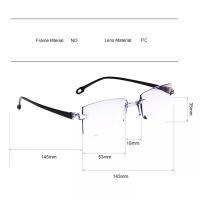 Gafas De Lectura Antir Luz Azul Vintage Ultraligera Para Mujer Y Hombre Gafas Opticas Presbicia Sin Montura Para Ojos - details 3