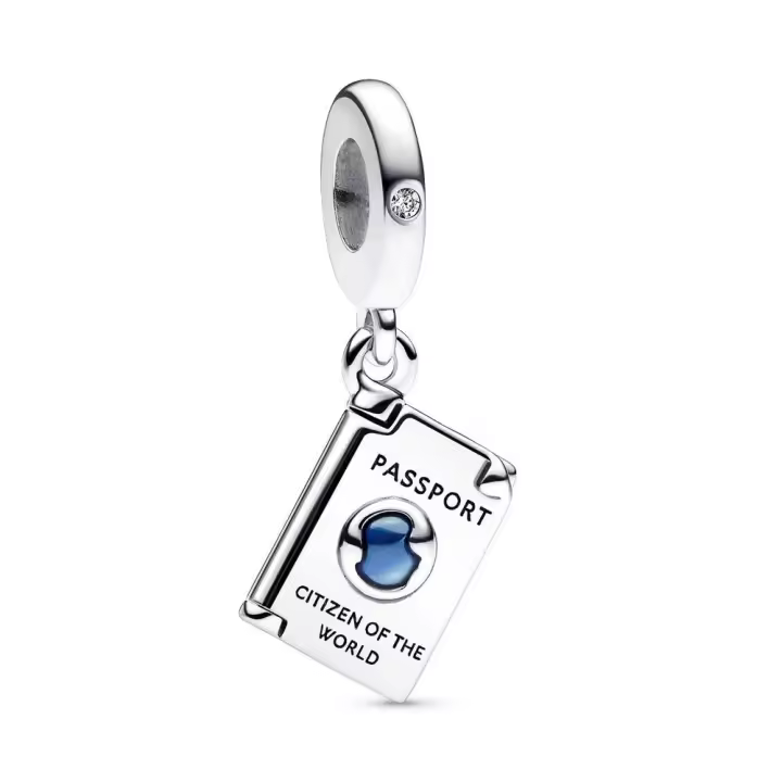 Charm Colgante en plata de ley Pasaporte que se abre Pandora 792680C01 PANDORA Raíz Joyas de Plata Joyas Pandora MUJER inicio Charm Pandora Mujer Pandora Original - 1