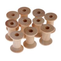 10 Piezas De Hilo Vacío En Madera Natural Bobines Para Costura Y Artesanía Tamaño 28x21mm Herramientas De Costura Accesorios Para Ropa DIY - details 0