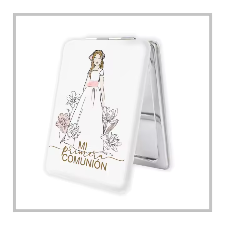 RegaloVip.es - PACK Espejos Rectangular Polipiel, Regalo para Bautizos, Comuniones y Bodas, Hogar con Estilo, Detalles únicos y originales. Decoración con Estilo, Estilo y Funcionalidad, Diseño Personalizado. - 1