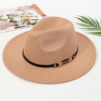 Nueva Moda Sombrero De Jazz Elegante Para Mujer Primavera Otoño Invierno Tejido De Lana Vintage Cuché De Literatura - details 5