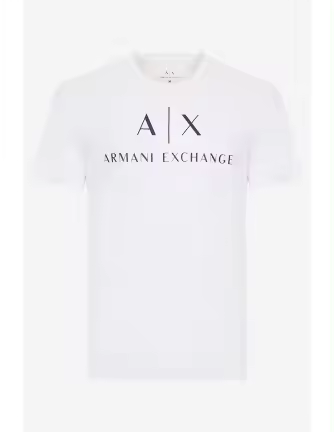Camiseta Armani Exchange blanca logo - 1