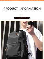 Mochila Casual Para Hombres De 14 Pulgadas Multifuncional Con Carga USB Impermeable De Tela Oxford Estudiante Escuela - details 0