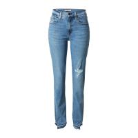 Levi's 724 High-Rise Slim Straight Stellar Stretch - Pantalones vaqueros Levis para mujer con roto o desgarro en pierna izquierda - details 3
