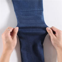 Jeans Térmicos Para Mujer Invierno Nieve Cálido Grueso Vaqueros Delgados Con Felpa Estilo Retro Azul Pantalones Largos Casual - details 32
