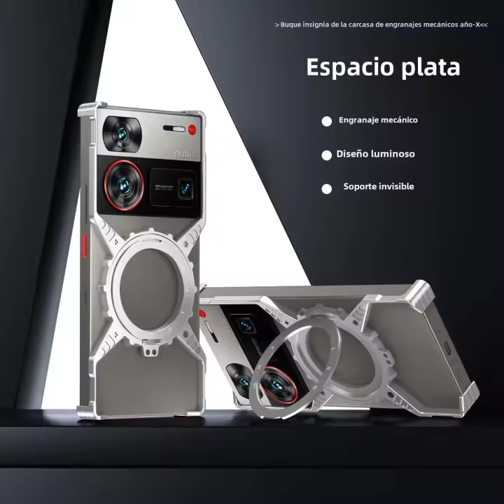 Funda De Teléfono Anticholpes Con Aluminio De Aleación Giratorio De 360 Grados Y Soporte De Aluminio Para ZTE Nubia Z70 Ultra Z60 Ultra - 1