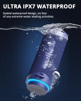 Altavoz Portátil Tronsmart T7 máximo 40W Bluetooth 5.3, luces LED y protección IPX7 contra el agua, potente bajo con sonido estéreo de alta fidelidad 360°, altavoz inalámbrico para exteriores con ecualizador para fiestas y viajes, color azul - details 6