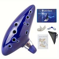 Flauta De Cerámica De 12 Agujeros En Clave C Con Caja De Colores Funda Protectora Y Soporte Instrucciones En Inglés - details 1