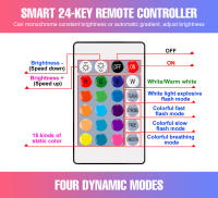 Lámpara De Noche LED RGB Lámpara De Anillo USB Luz Arcoíris Para Decoración De Escritorio Iluminación De Ambiente Para Hogar - details 8