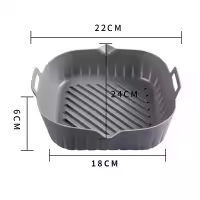 Cesta de silicona para freidora de aire, bandeja para olla, contenedor reutilizable, molde para hornear, Protector de forma de bote - details 0