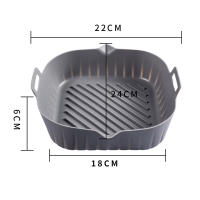 Cesta de silicona para freidora de aire, bandeja para olla, contenedor reutilizable, molde para hornear, Protector de forma de bote - details 0
