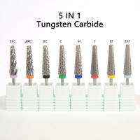 Broca De Uñas 5-en-1 24mm Super Larga Taperada De Carburo Para Taladro Eléctrico Accesorios De Manicura Corte De Cutícula Y Moldeado - details 2