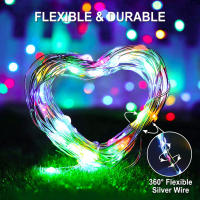 Luces De Fairy LED Solar Para Exterior Decoración De Jardín Impermeable Con Hilo De Cobre 8 Modos Para Calle Patio Navidad - details 2