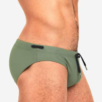 Bragas De Natación Para Hombre Estilo Low Rise Diseño Sólido Corto De Playa Bikini Móvil Briefs De Baño Push up Underpants - details 11