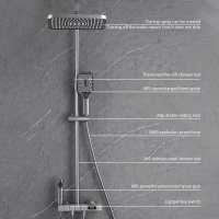 Columna de Ducha Termostática Juego de cabezal de ducha, baño doméstico, ducha a presión, ducha de lluvia, cabezal de ducha grande - details 3