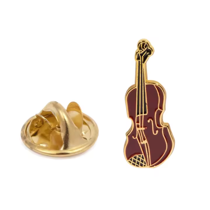 Gemelolandia | Pin de Solapa Violín Color Rojo - 35x10mm - 1
