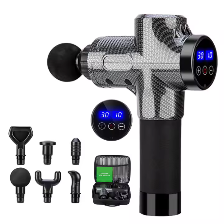 SOMY Pistola de masaje de alta frecuencia, masajeador eléctrico de relajación corporal, muscular, con bolsa portátil para Fitness - 1