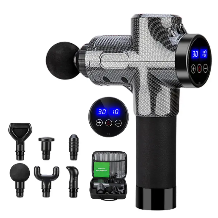 RICEEL Pistola de masaje de alta frecuencia, masajeador eléctrico de relajación corporal, muscular, con bolsa portátil para Fitness - 1