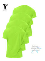 Camiseta De Hombre Verde Fluorescente Ultraligera 4 Piezas Secado Rápido Transpirable Para Fitness Gimnasio Y Correr - details 2