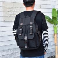 Mochila DIDABEAR De Lona Para Hombres Gran Capacidad Mochila Casual Para Escuela Viaje Con Manijas Suaves Y Cierre De Cadena - details 1