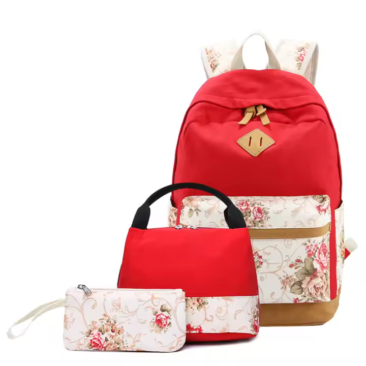 Conjunto de Tres piezas de gran capacidad de mochilas para estudiantes para hatbres y Mujeres, mochilas de viaje informales - 1