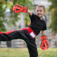 Guantes de boxeo MMA Kickboxing para hombres y mujeres, bolsa de boxeo pesada Junior, bolsa de entrenamiento, Palma ventilada, múltiples capas - details 0