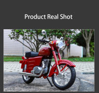 Modelo De Motocicleta Happy XF250 a Escala 1:10 Con Sonido Luz Y Absorción De Choque Neumáticos De Goma Regalo Para Niños Metal Diecast Rojo Verde - details 16