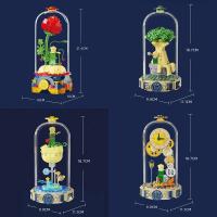 Bloques De Construcción De Sueño Eterno Rosa Le Petit Prince Con Cubierta Antipolvo Juguete De Puzzle Para Decoración De Escritorio Regalo De Cumpleaños Para Adultos - details 17