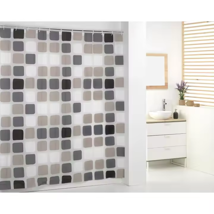Novotextil - Cortina de Ducha PEVA Resistente Al Agua y Moho con Diseños Estampados. Cortina de Baño Impermeable - 1