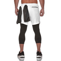 Shorts Deportivos De Malla Para Hombres 2024 Nuevos Pantalones De Fitness Transpirables Secado Rápido De Dos Capas Running Casual De Verano - details 13